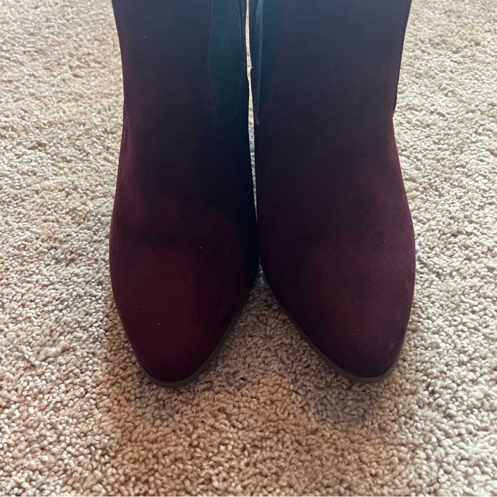 Lane Bryant Burgundy Suede Chelsea Boots Size 9 P… - image 3