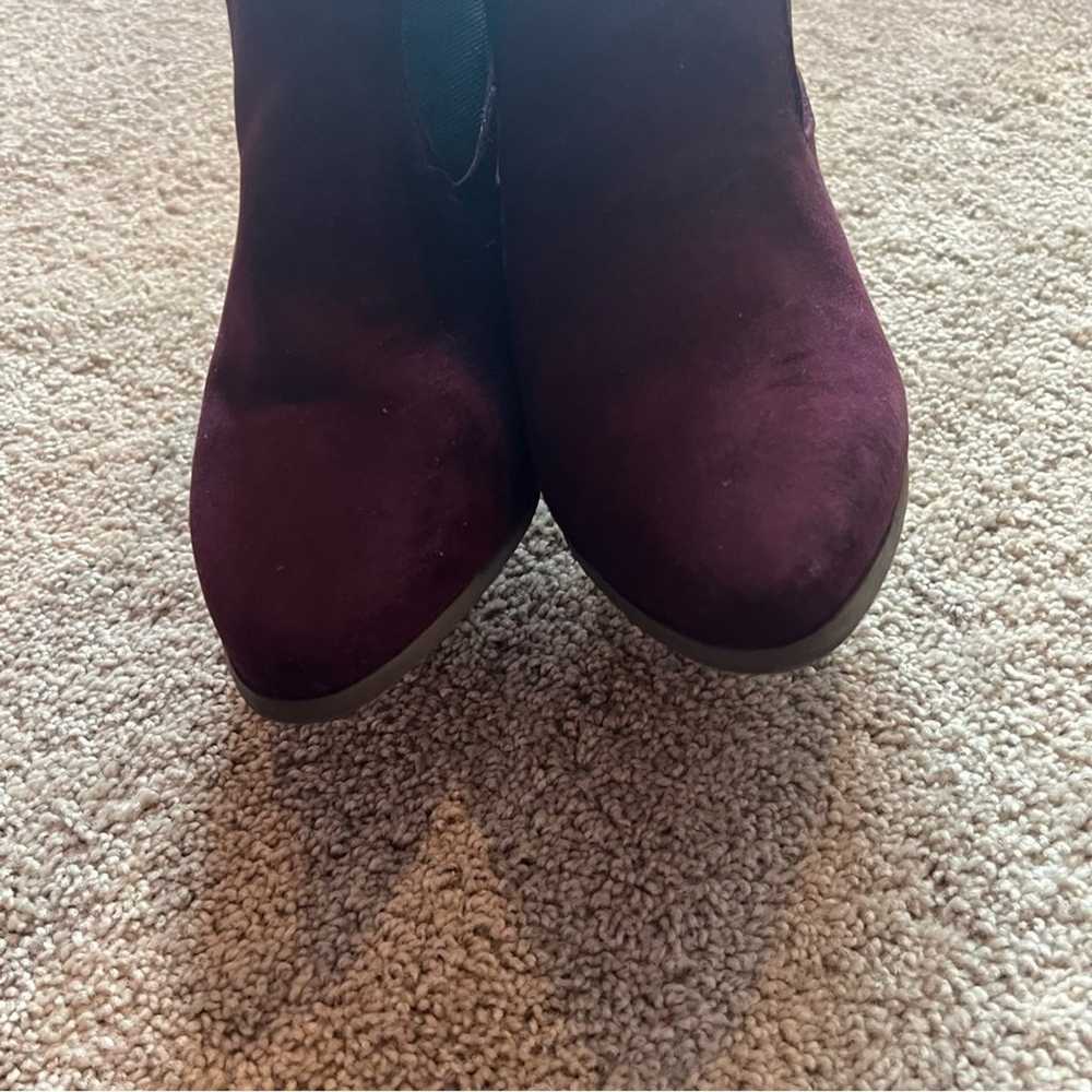 Lane Bryant Burgundy Suede Chelsea Boots Size 9 P… - image 4