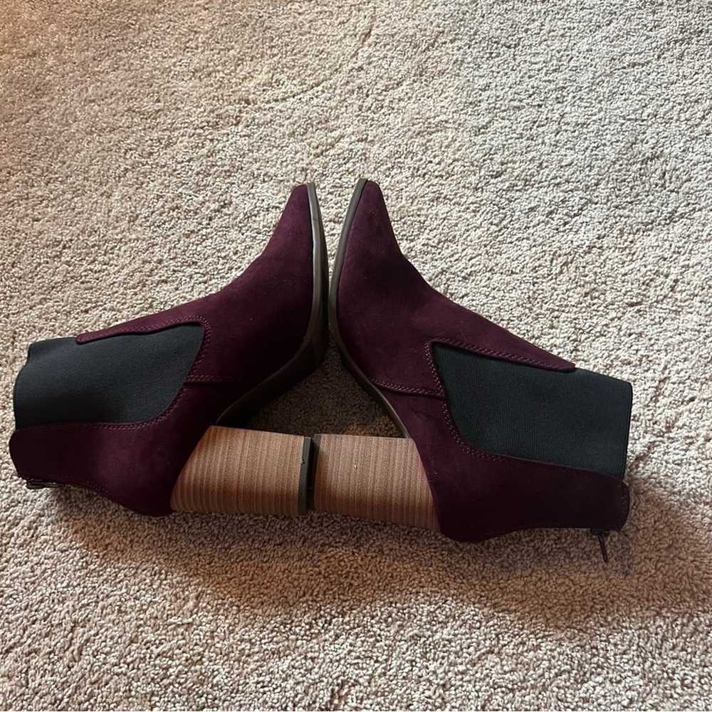 Lane Bryant Burgundy Suede Chelsea Boots Size 9 P… - image 5