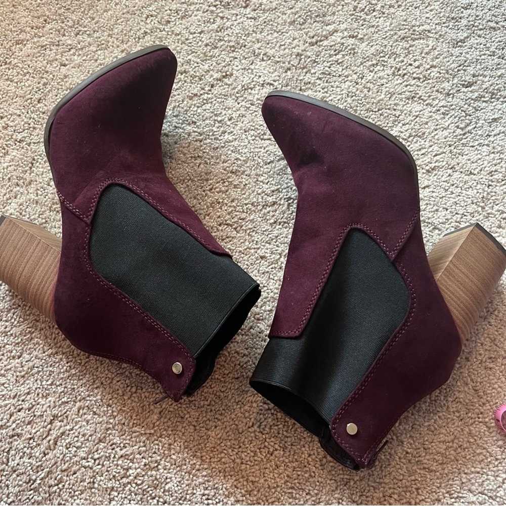 Lane Bryant Burgundy Suede Chelsea Boots Size 9 P… - image 7