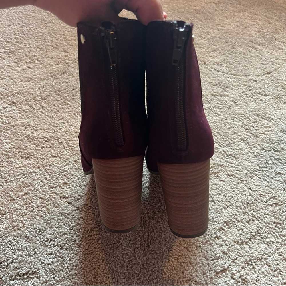 Lane Bryant Burgundy Suede Chelsea Boots Size 9 P… - image 9