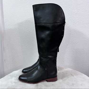 Franco Sarto Roxanna black leather riding boot