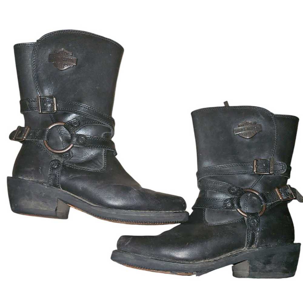 Harley Davidson Womans Leather Boots Size 9.5 - image 4