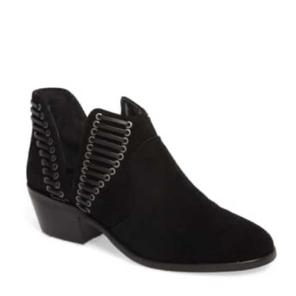 Vince Camuto Pevista black, suede booties. - image 1