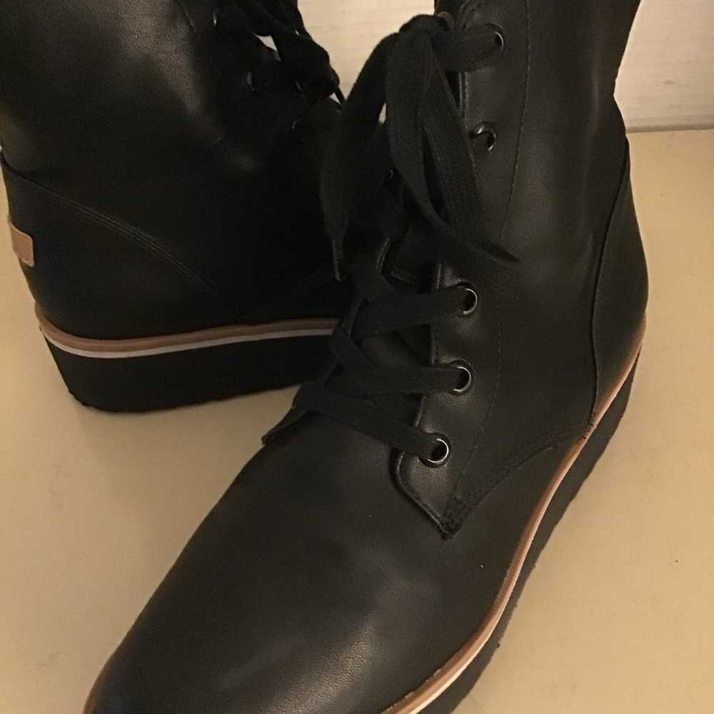 Dr Scholls women black combat Guild boots US 6.5 - image 7