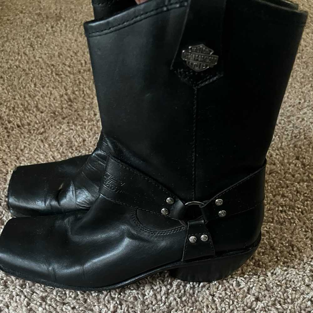 Harley Davidson Women's Black Leather Boots 84964… - image 1