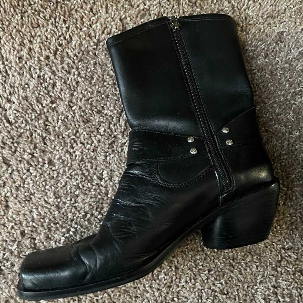 Harley Davidson Women's Black Leather Boots 84964… - image 4