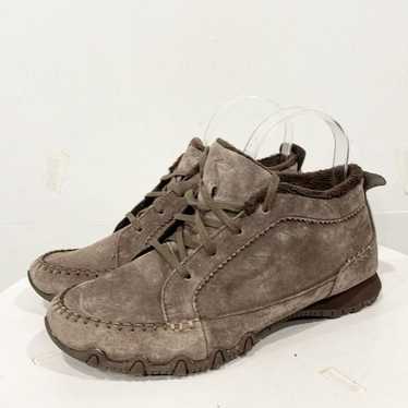 Skechers Genuine Suede Leather Booties Bikers Line