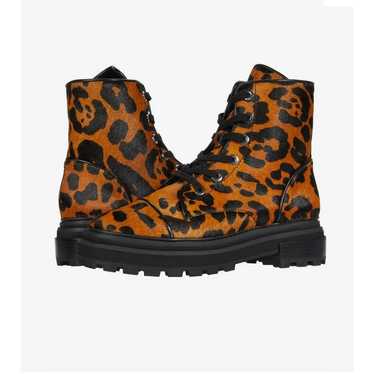 NWT  Combat Boots Schutz Maylova Animal Print Che… - image 1