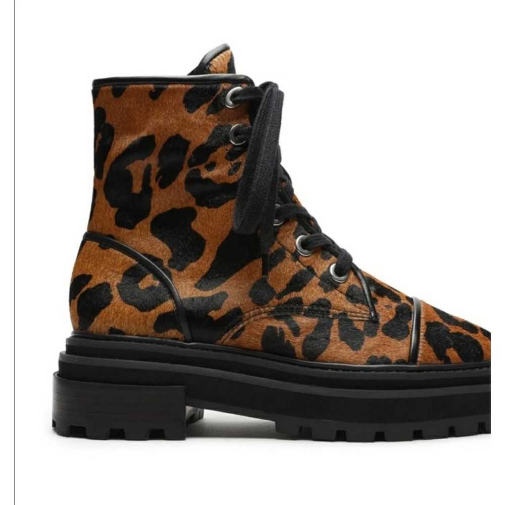 NWT  Combat Boots Schutz Maylova Animal Print Che… - image 2