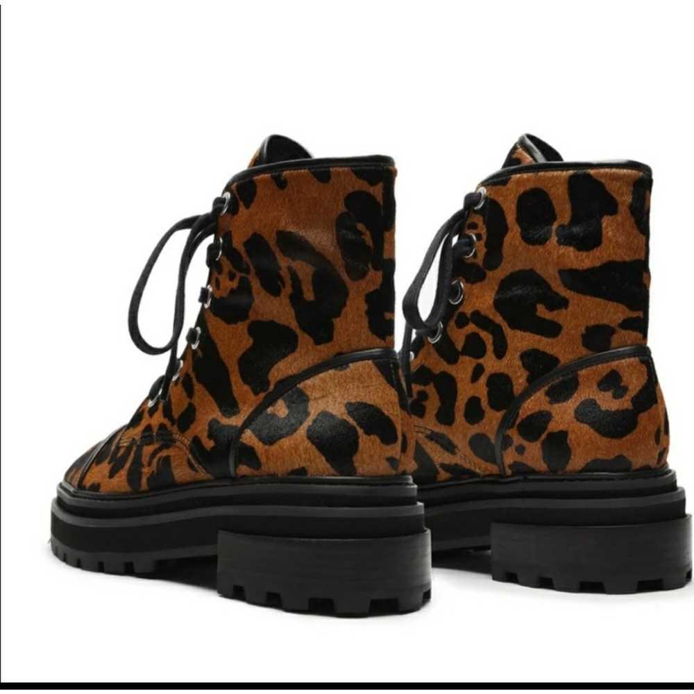 NWT  Combat Boots Schutz Maylova Animal Print Che… - image 4