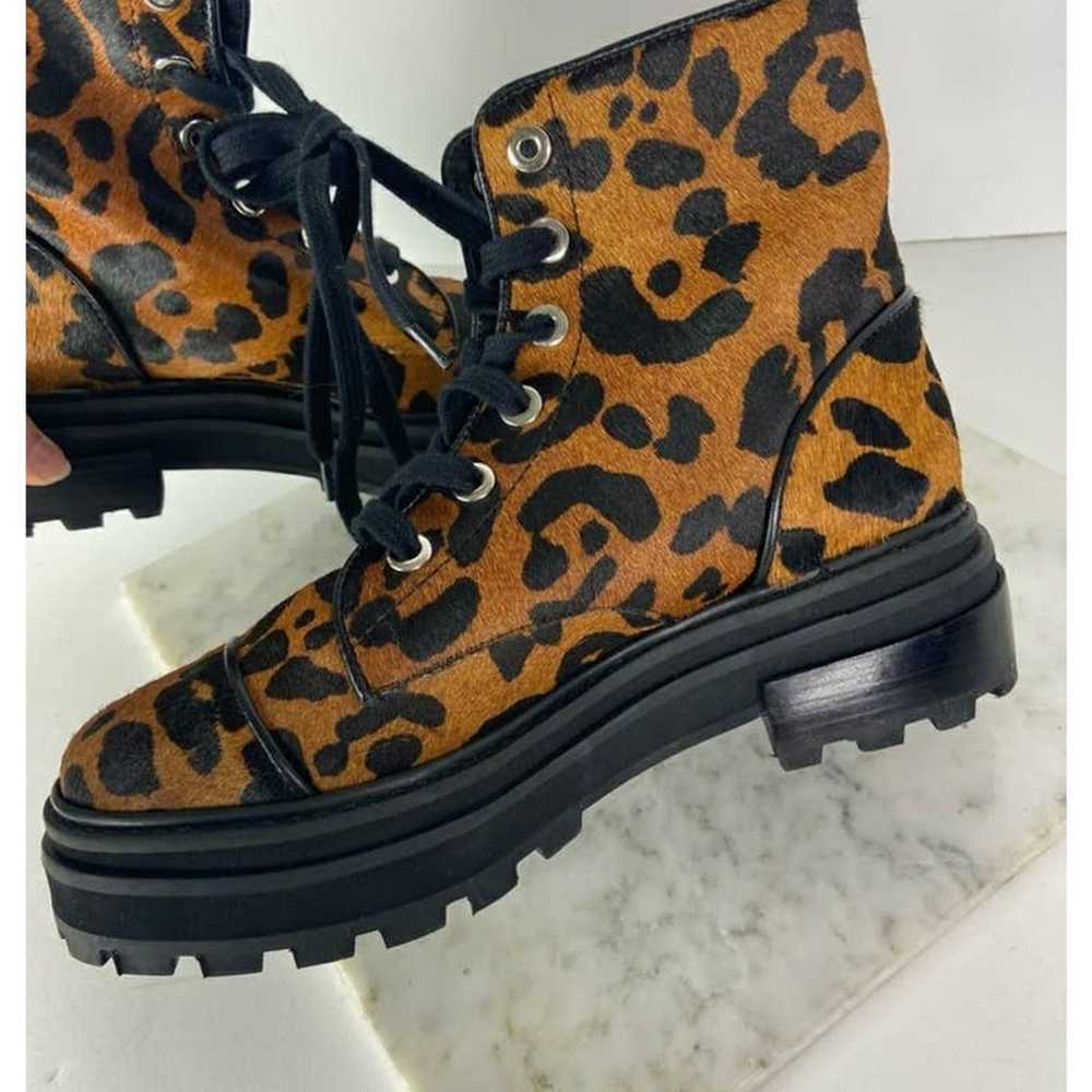 NWT  Combat Boots Schutz Maylova Animal Print Che… - image 5