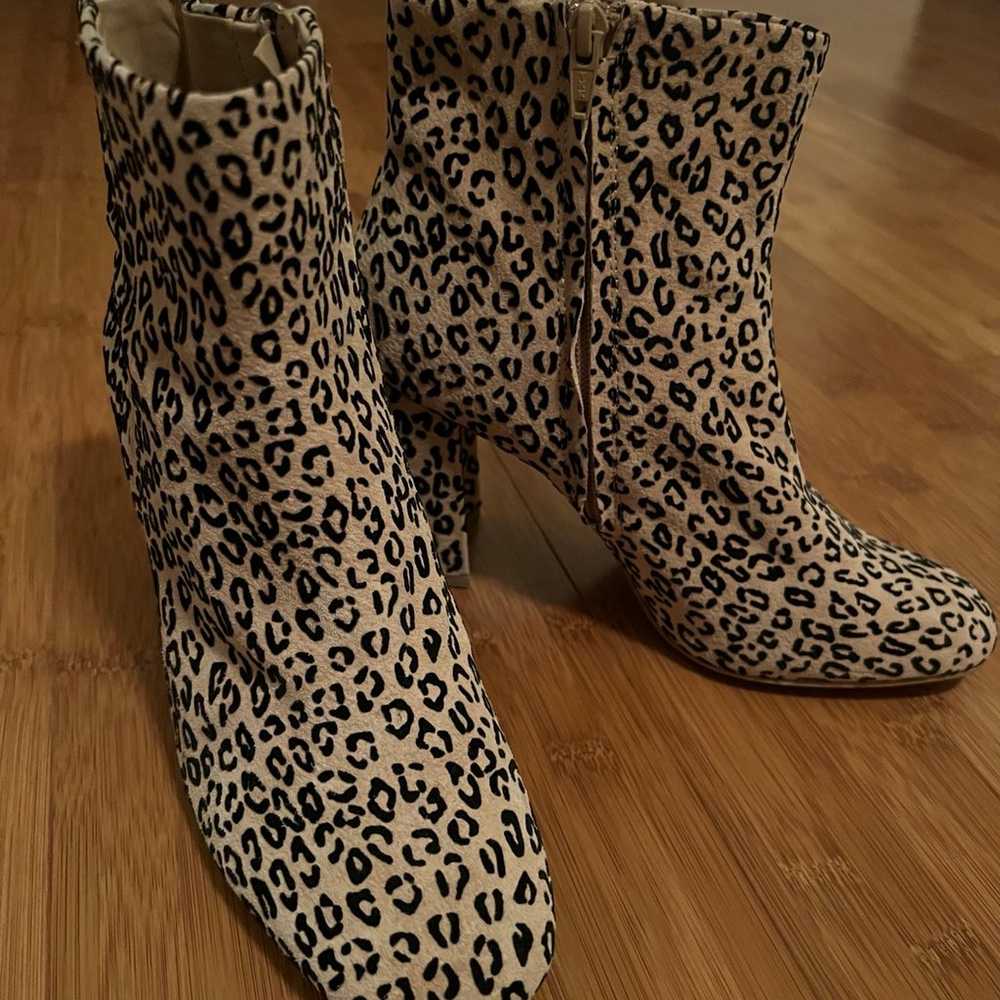 Leopard Booties Size 8 - image 1