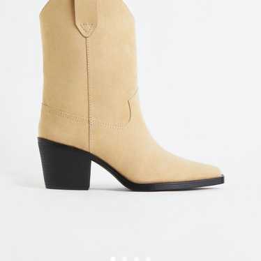 H&M beige suede cowboy boots - image 1