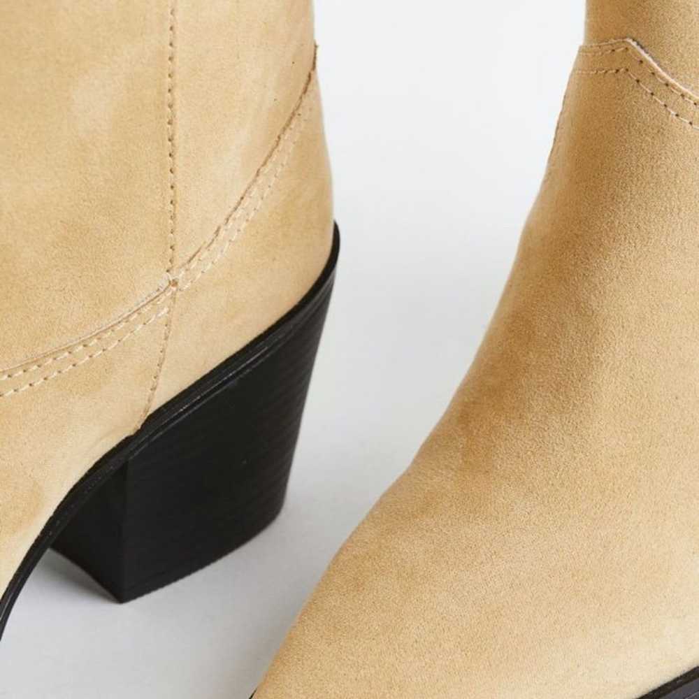 H&M beige suede cowboy boots - image 3