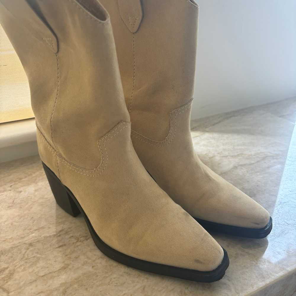 H&M beige suede cowboy boots - image 5