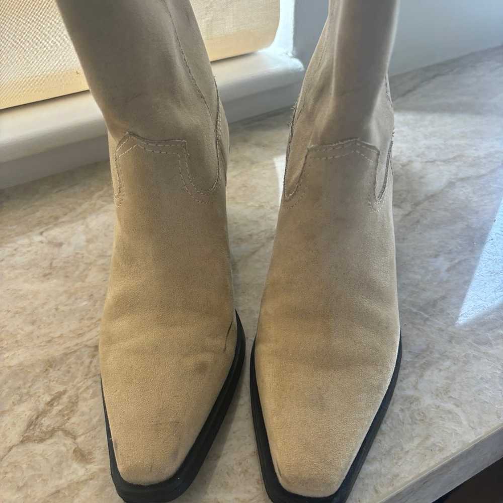 H&M beige suede cowboy boots - image 6