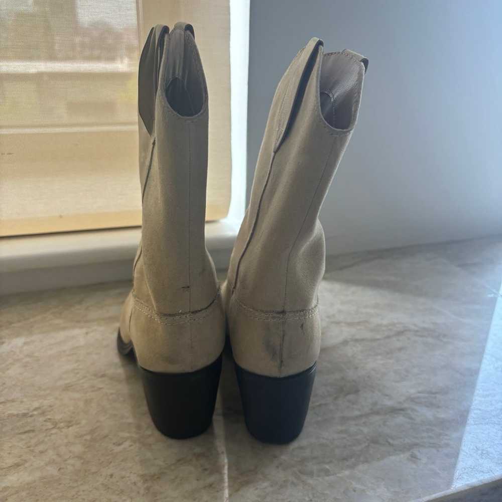 H&M beige suede cowboy boots - image 8