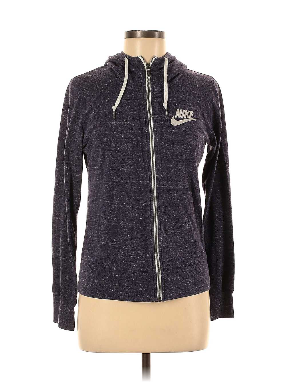 Nike Women Gray Zip Up Hoodie M - image 1