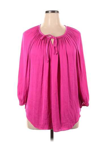 Jennifer Lopez Women Pink 3/4 Sleeve Blouse 1X Plu