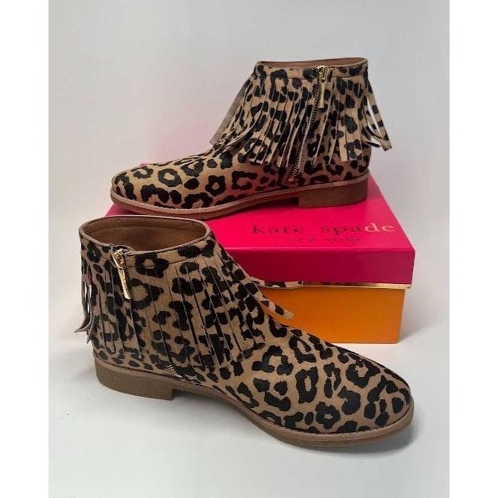 Kate Spade Women's Leopard Betsie Fringe Calf Hai… - image 1