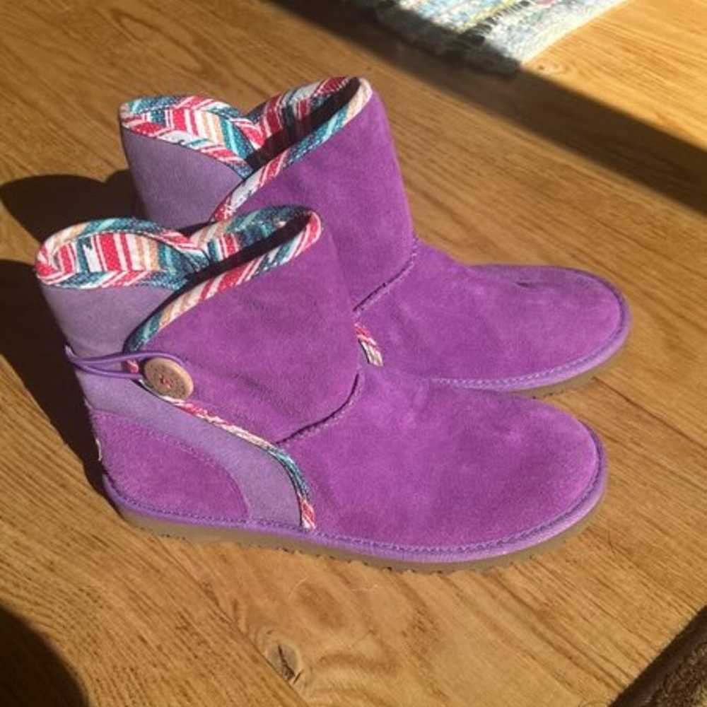 Ugg Australia purple leather boots NWOT - image 1