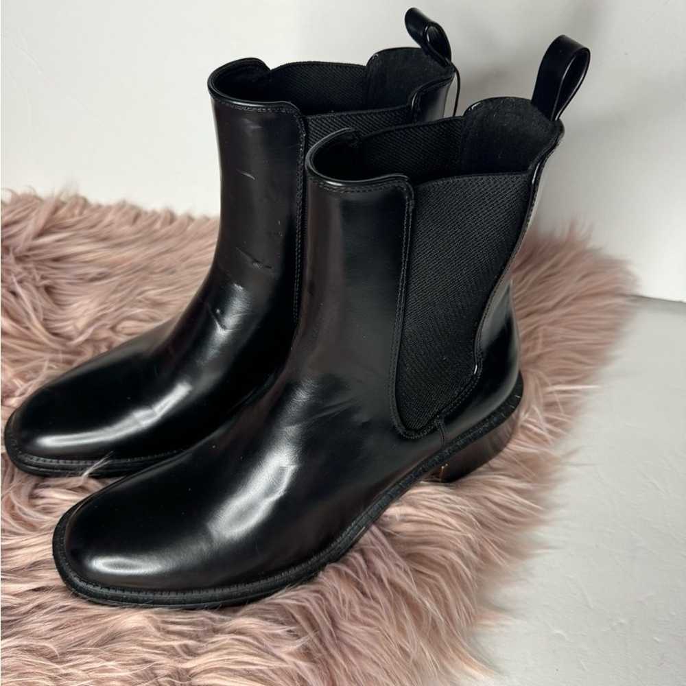 Zara Chelsea Boots Leather Black Size EU 39 US 8 - image 2