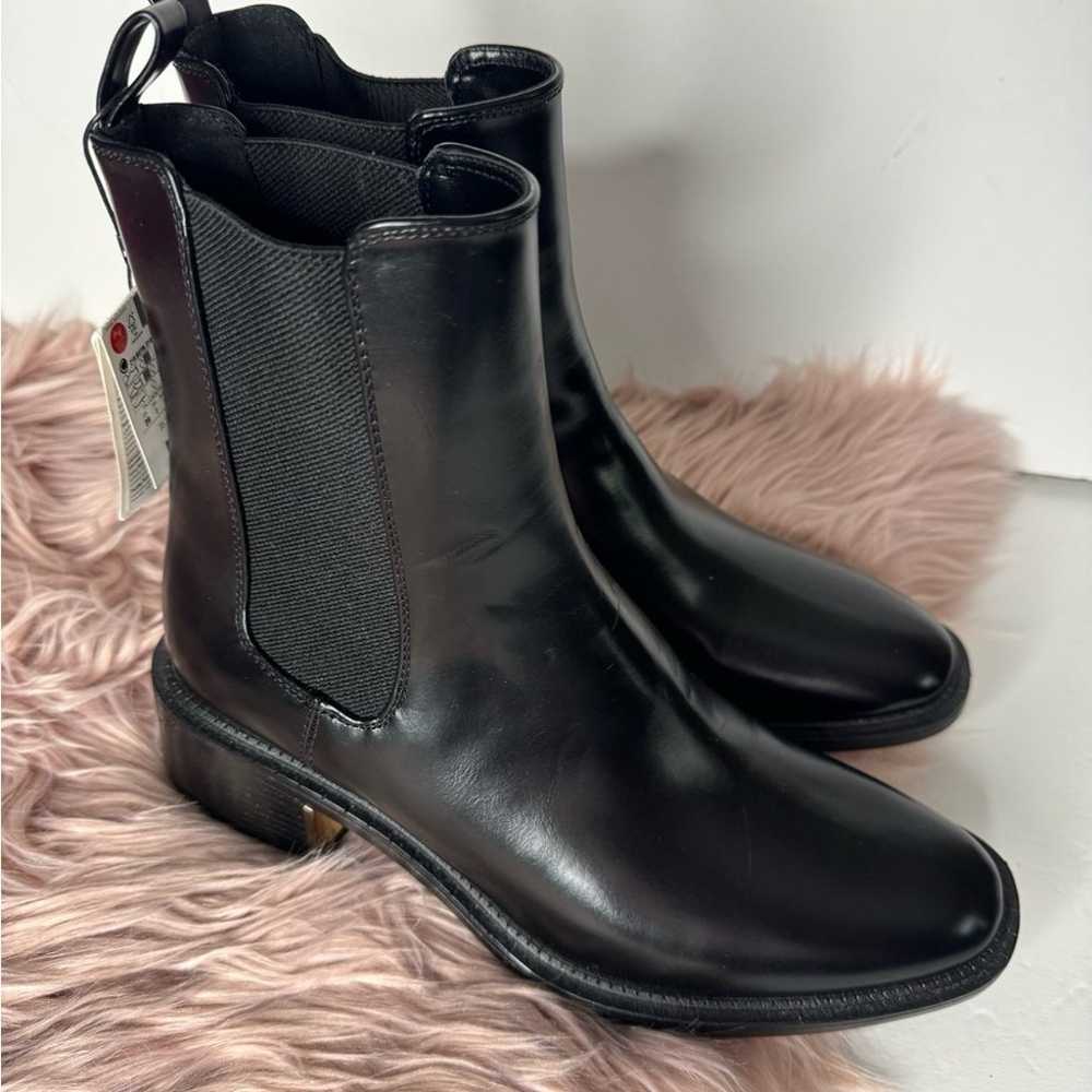 Zara Chelsea Boots Leather Black Size EU 39 US 8 - image 3