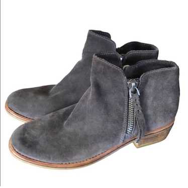 Dolce Vita Gray Suede Ankle Boots Sz 7.5 - image 1