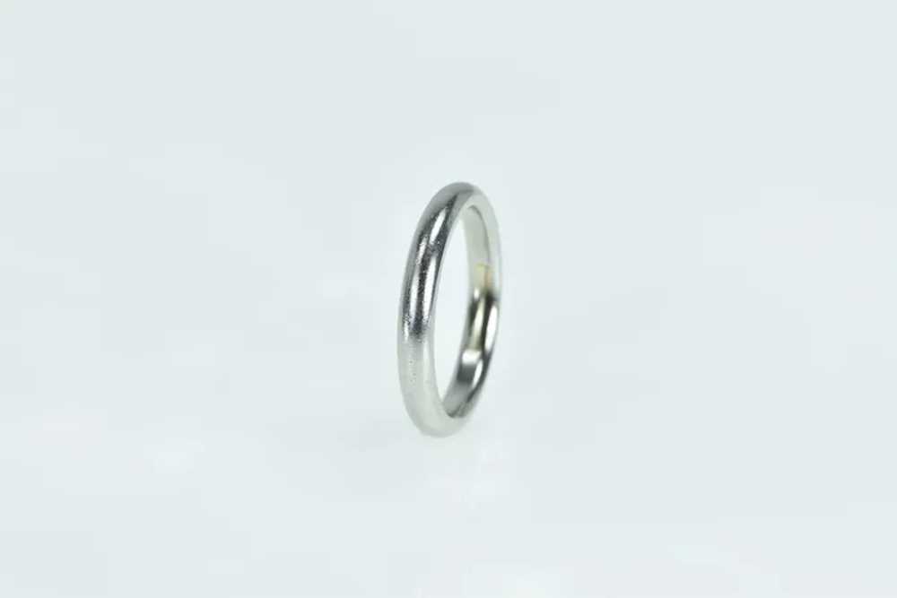 Platinum 3.3mm Classic Vintage Plain Wedding Band… - image 2