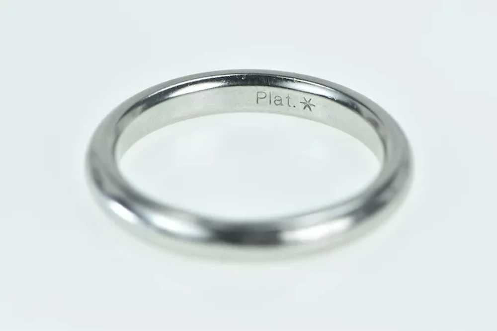 Platinum 3.3mm Classic Vintage Plain Wedding Band… - image 3