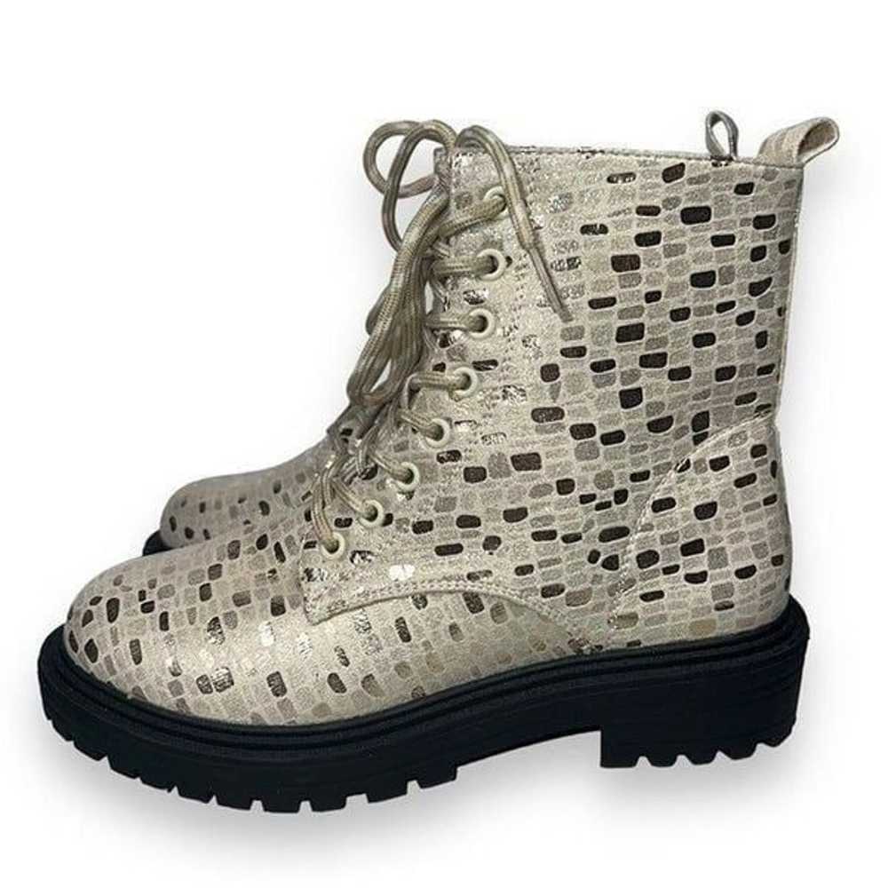 Tildashoes Sexy Sequin Lace-up Chunky Combat Boot… - image 2