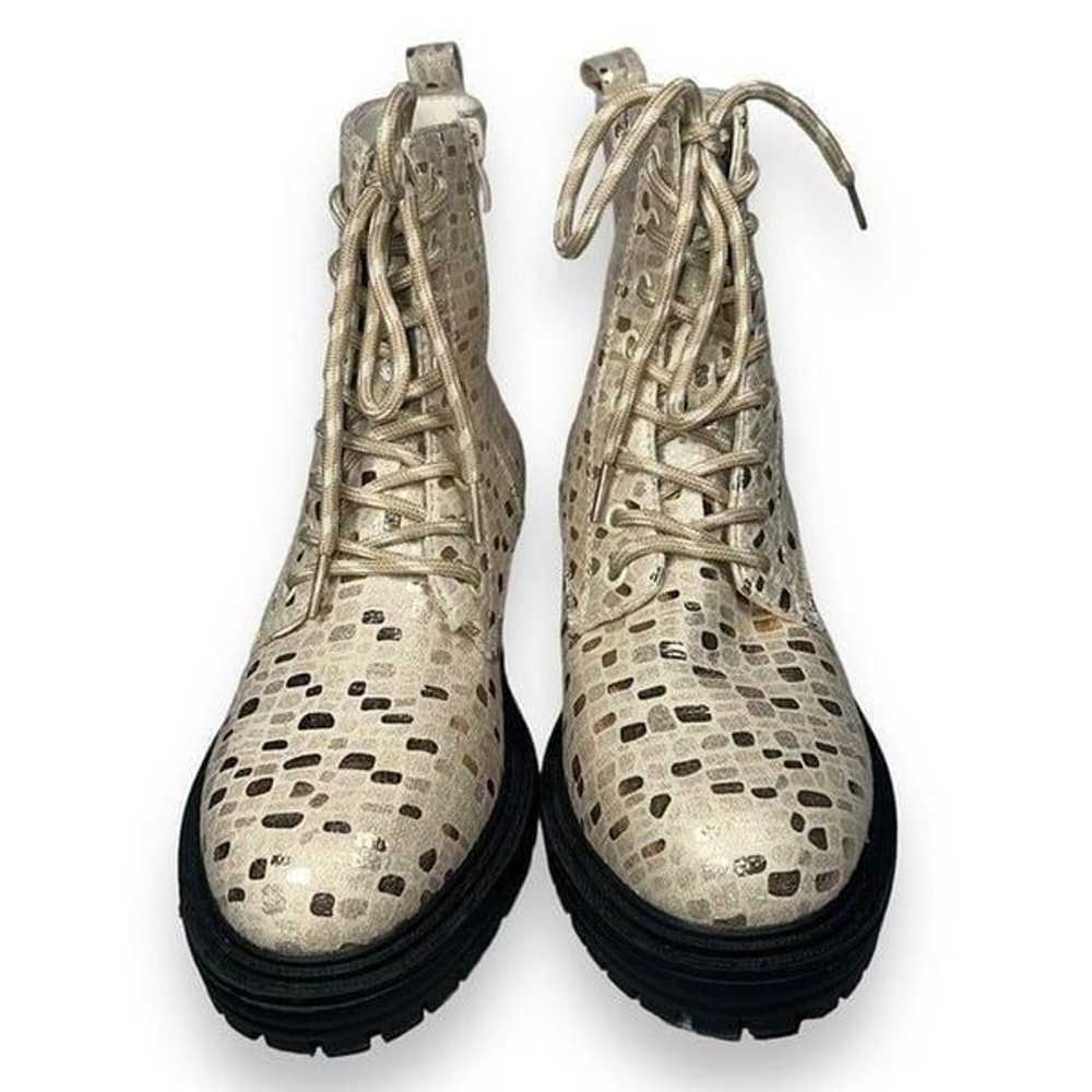 Tildashoes Sexy Sequin Lace-up Chunky Combat Boot… - image 3