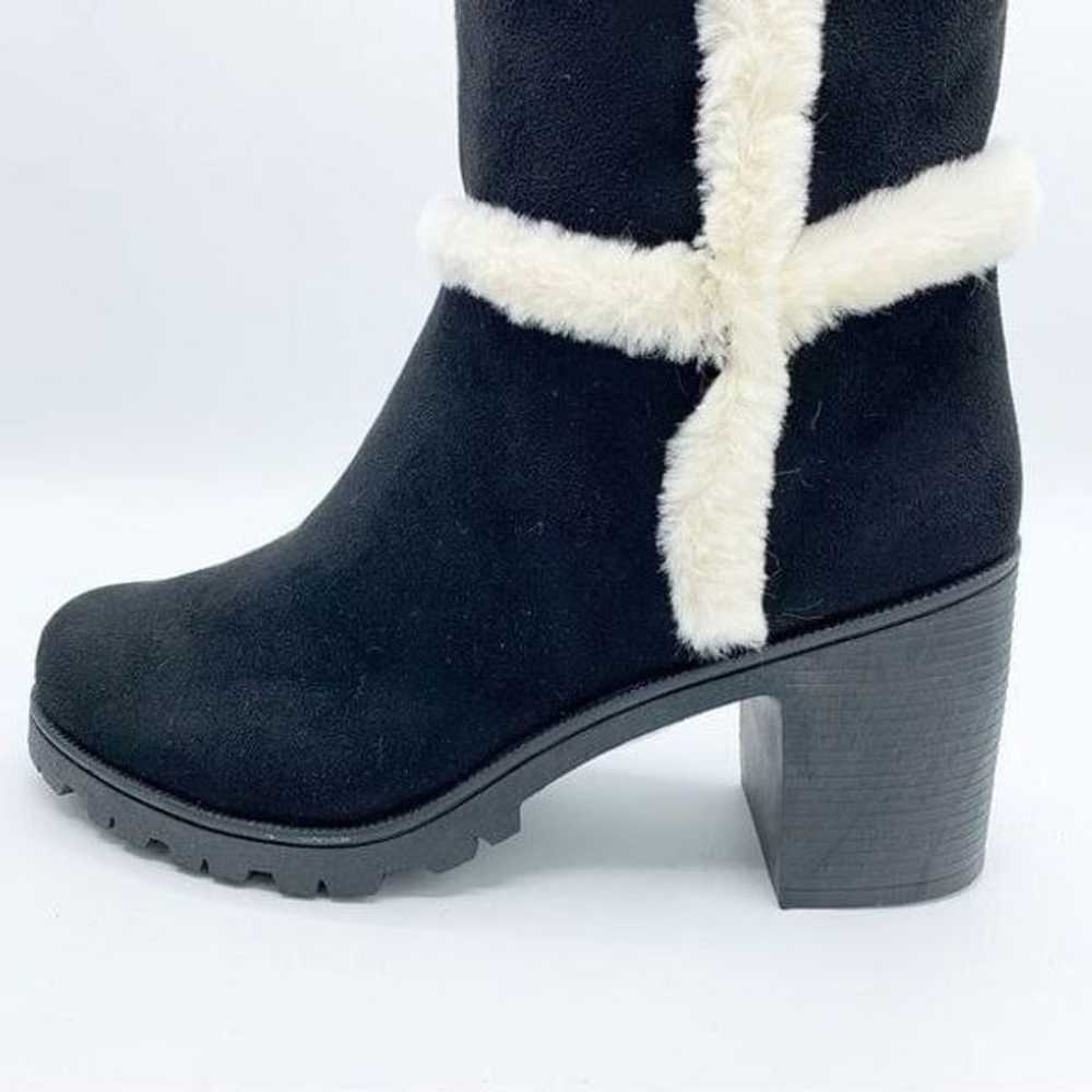 Weeboo Black Faux Suede Allie-1 Chunky Heel Boot … - image 9