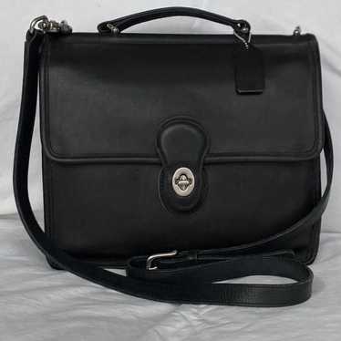 Vintage Coach 9927 Vtg Willis Black Leather - image 1