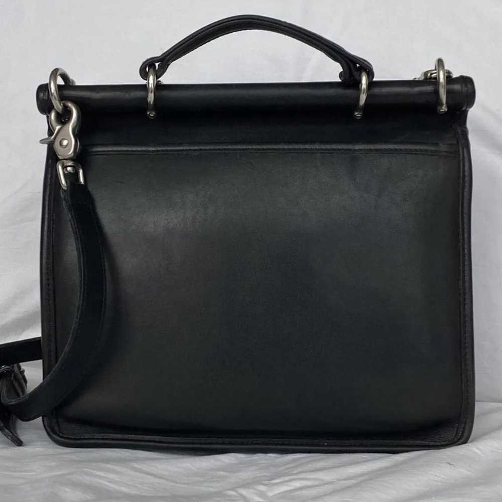 Vintage Coach 9927 Vtg Willis Black Leather - image 3