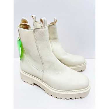 Sam Edelman Chelsea Boots Womens Size 7 Cream Lea… - image 1