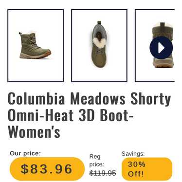 Columbia Meadows Shorty Omni-Heat Boot - image 1