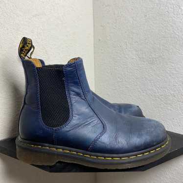 Dr martens 2976 navy blue chelsea boots leather