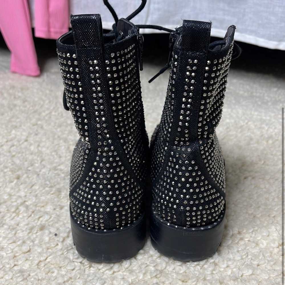 Rhinestone Combat Boots - image 2