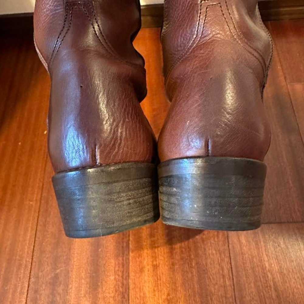 SAYA Saya Brown Leather Boots Size 23.5 with side… - image 4