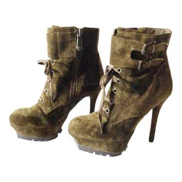 Army Green SAM EDELMAN VANCOUVER Ankle Stiletto Bo