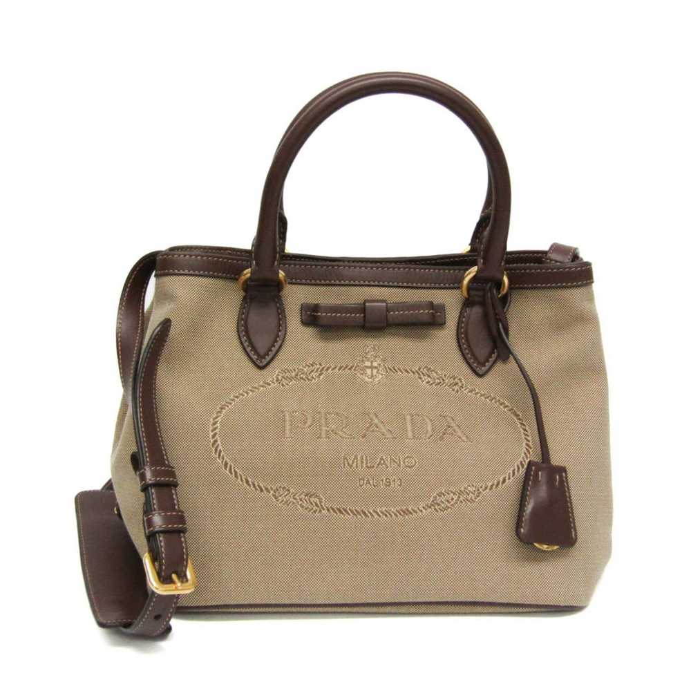 Prada PRADA Logo Jacquard Handbag - image 1