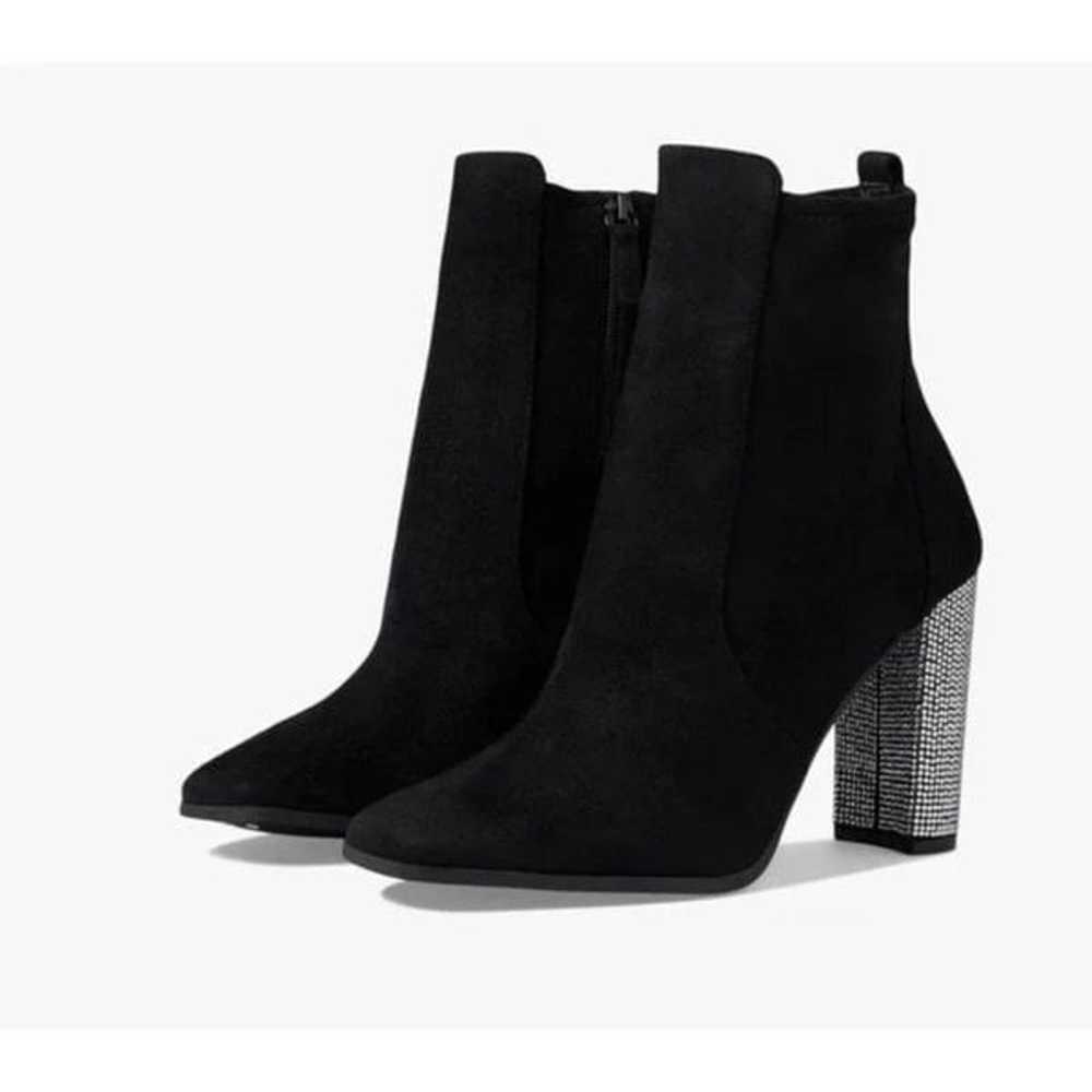 New Aldo Aurla Jeweled Ankle Boot Black Heel Embe… - image 1