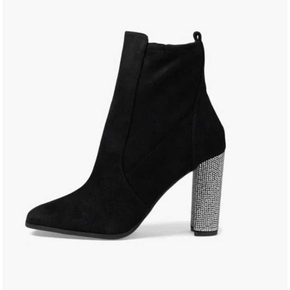 New Aldo Aurla Jeweled Ankle Boot Black Heel Embe… - image 4