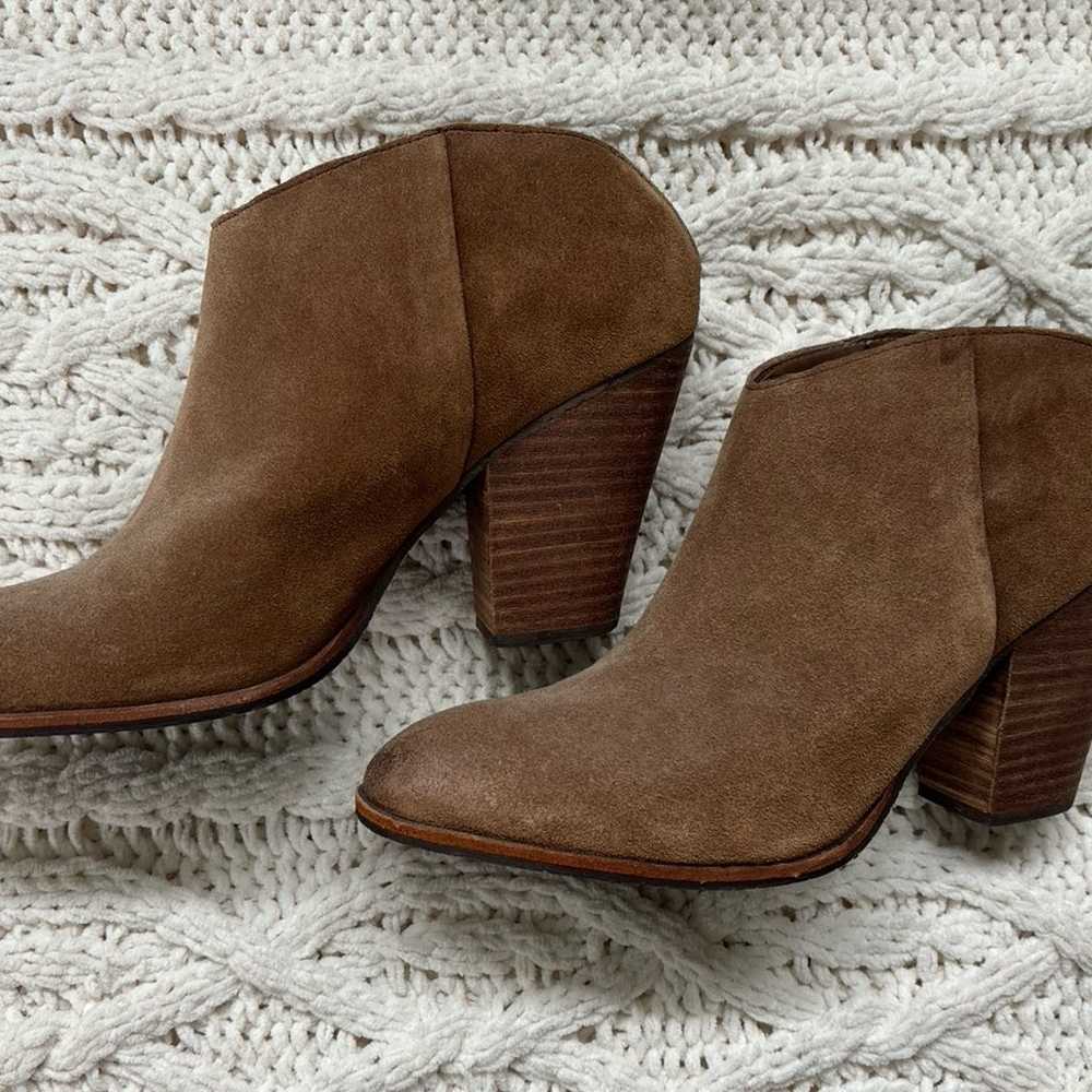 Dolce Vita tan suede slip on booties size 9 - image 3