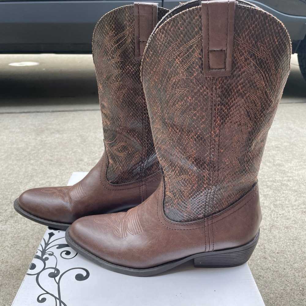 Rampage Brown Walden Cowboy Boots - image 4