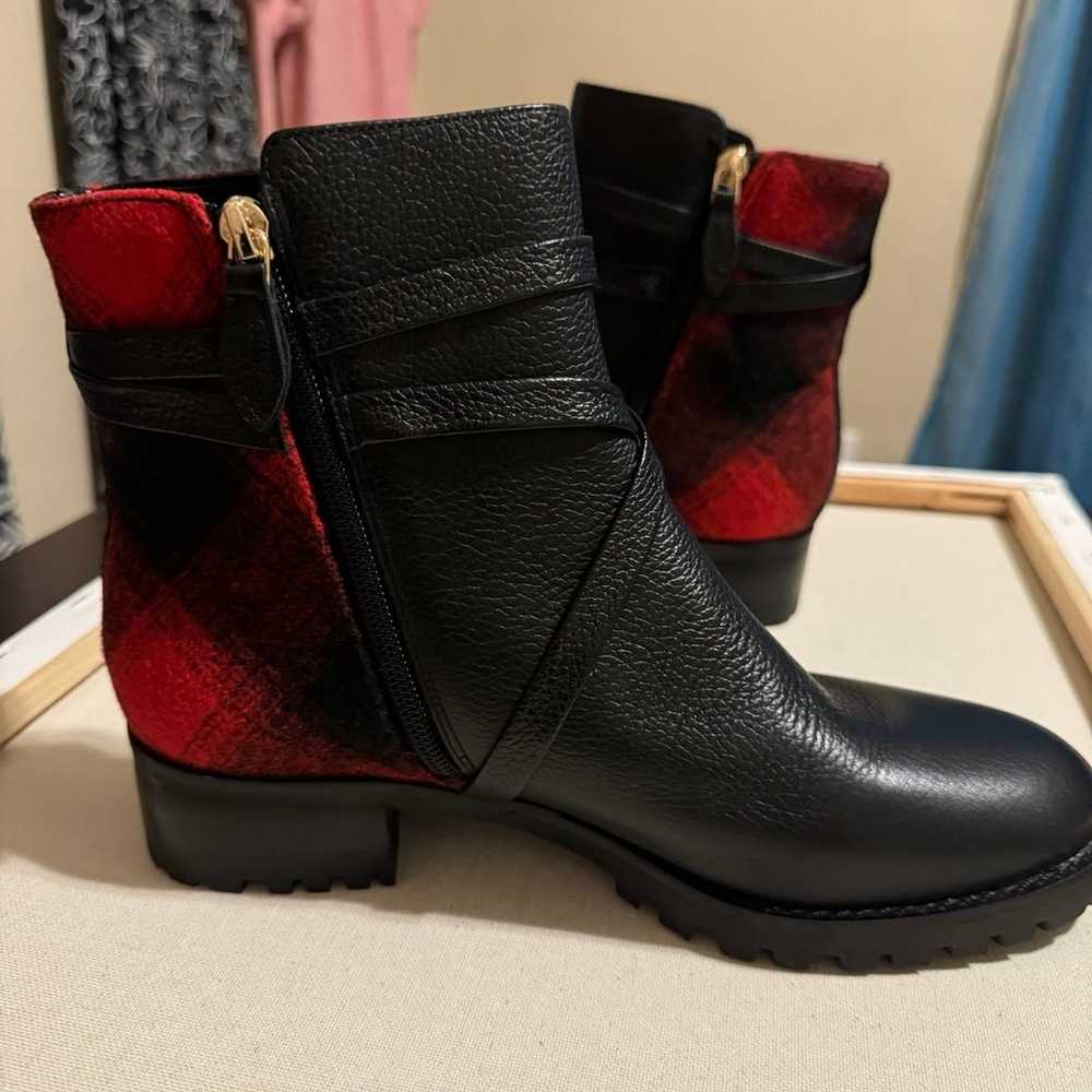 TALBOTS BELTED LEATHER ANKLE BOOTS - image 2