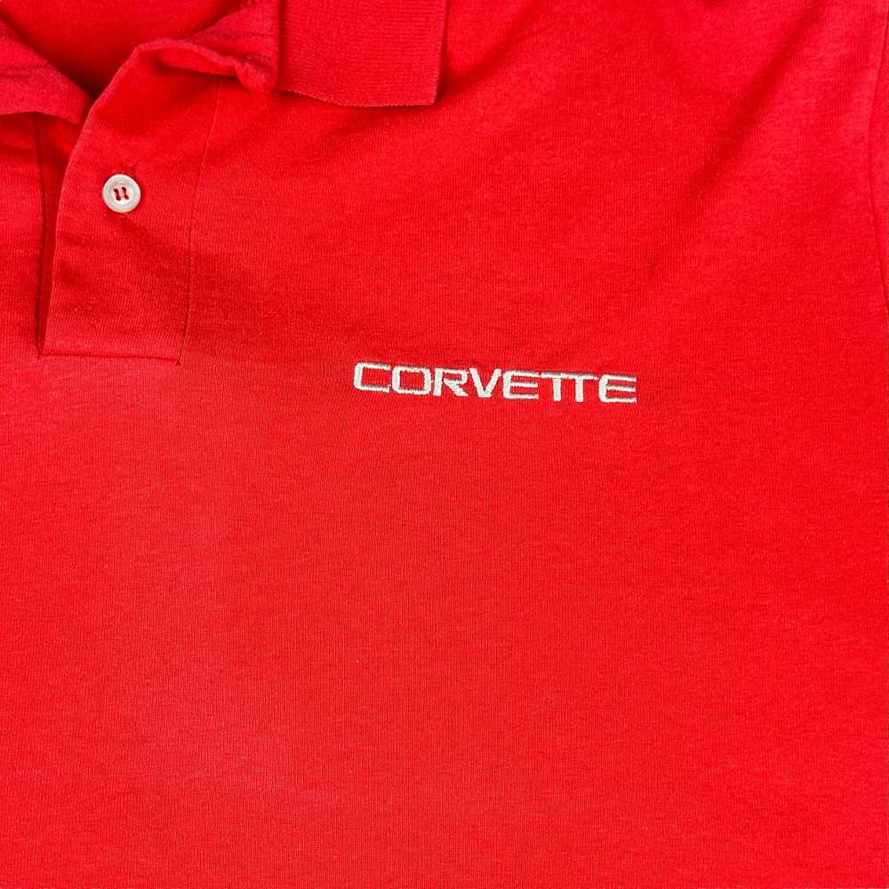 Hanes × Vintage Vintage Corvette Polo Shirt Red 9… - image 2