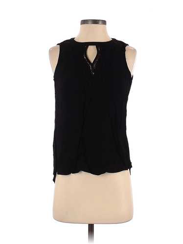 Pale Sky Women Black Sleeveless Blouse S